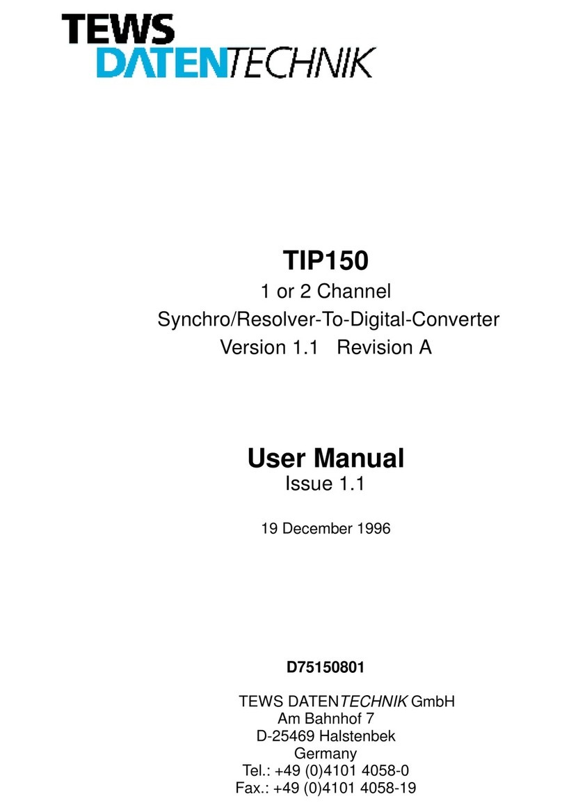 TEWS DATENTECHNIK TIP150 user manual