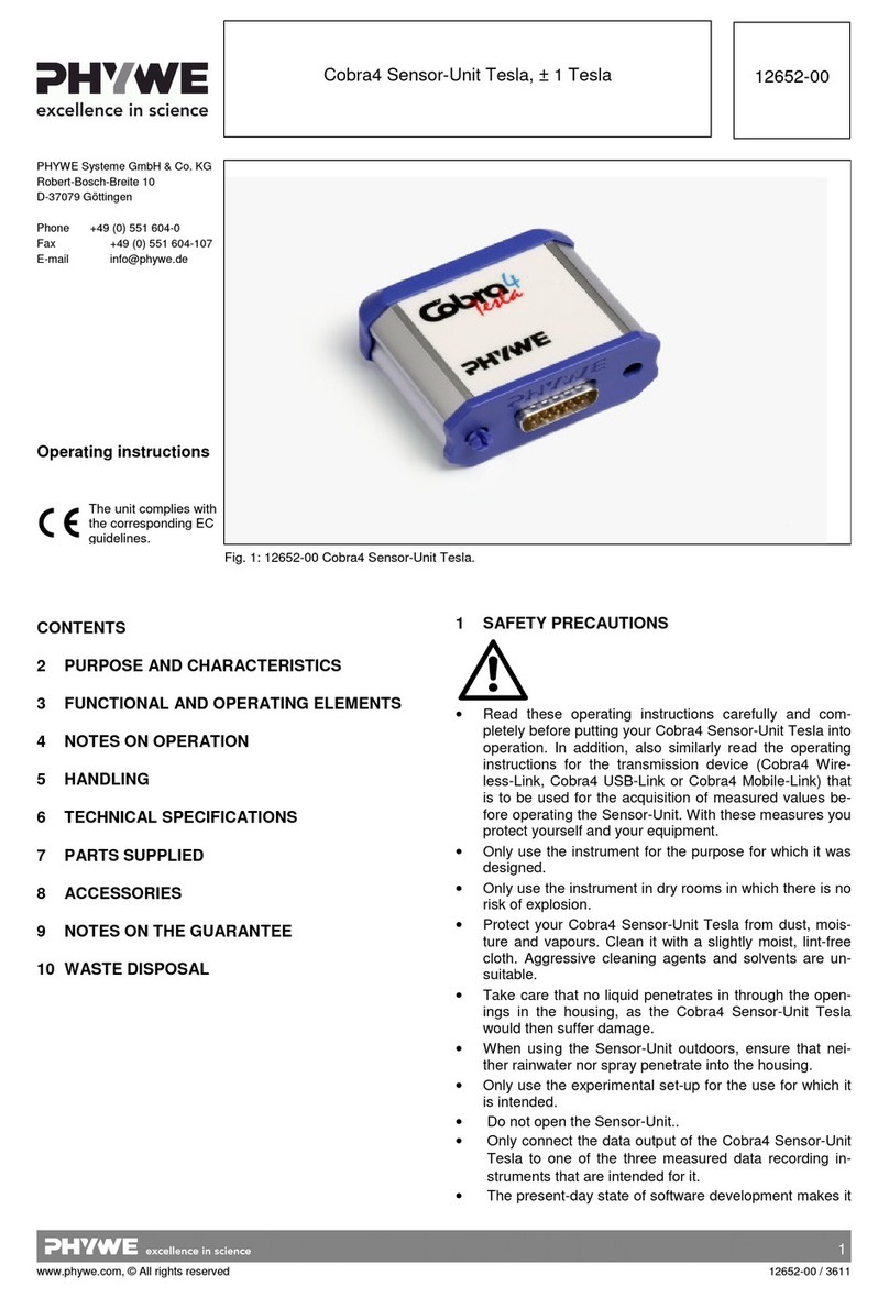 PHYWE Cobra4 Sensor-Unit Tesla operating instructions
