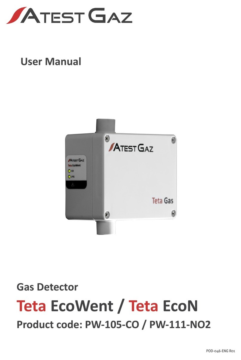 Atest Gaz Teta EcoWent User manual
