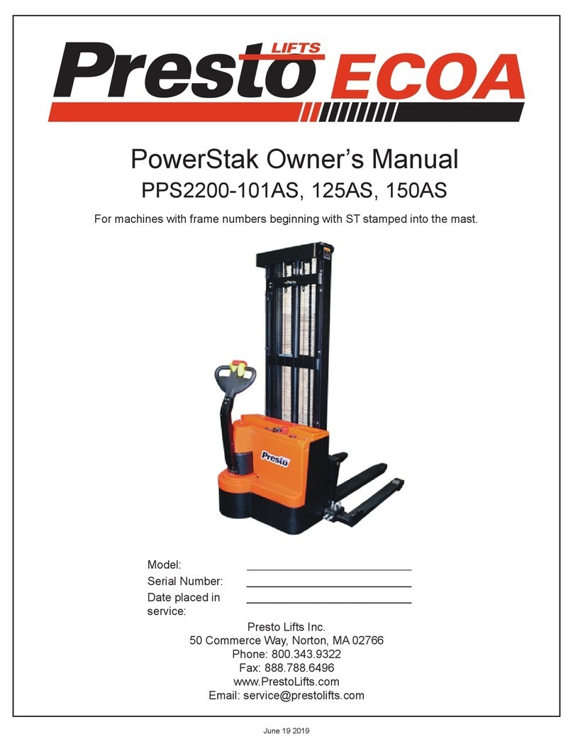 Presto Lifts PowerStak PPS2200-101AS User manual