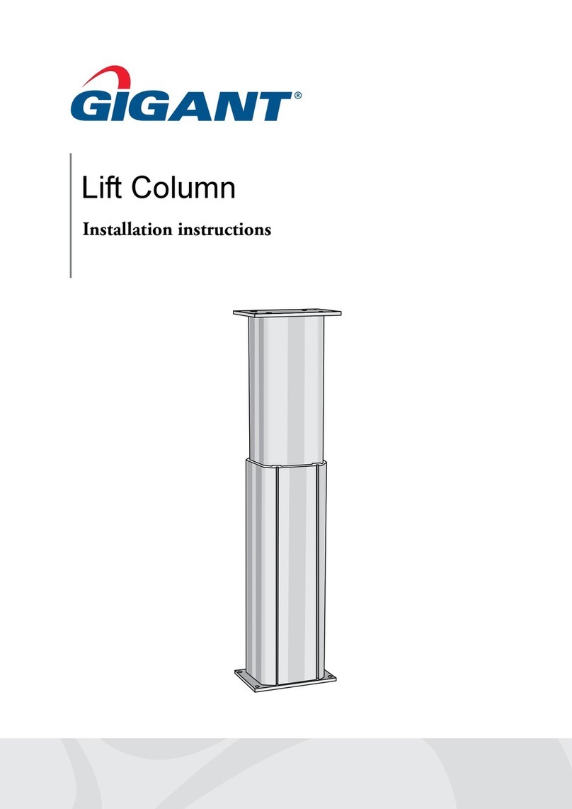 Gigant Lift Column Series installation instructions Gigant Lift Column Series installation instructions