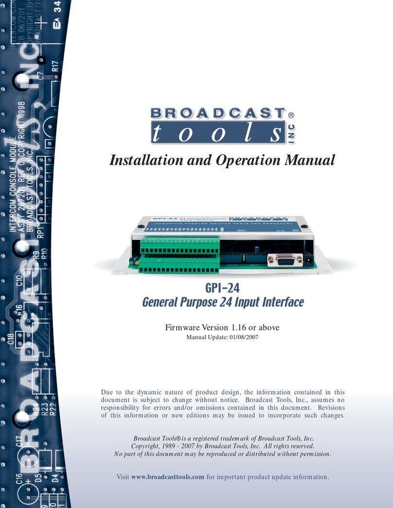 Broadcast Tools GPI-24 User manual