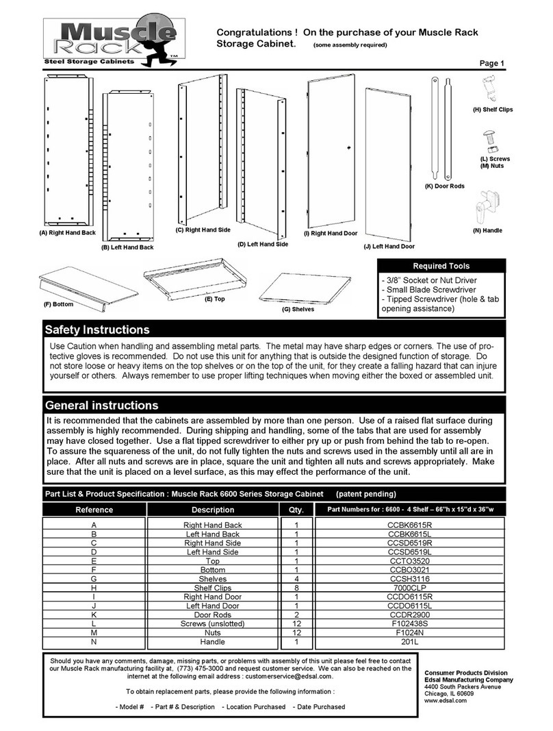 Edsal Muscle Rack 6600 Series Assembly instructions