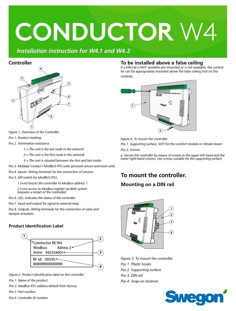 Swegon CONDUCTOR W4 Series Installation instruction
