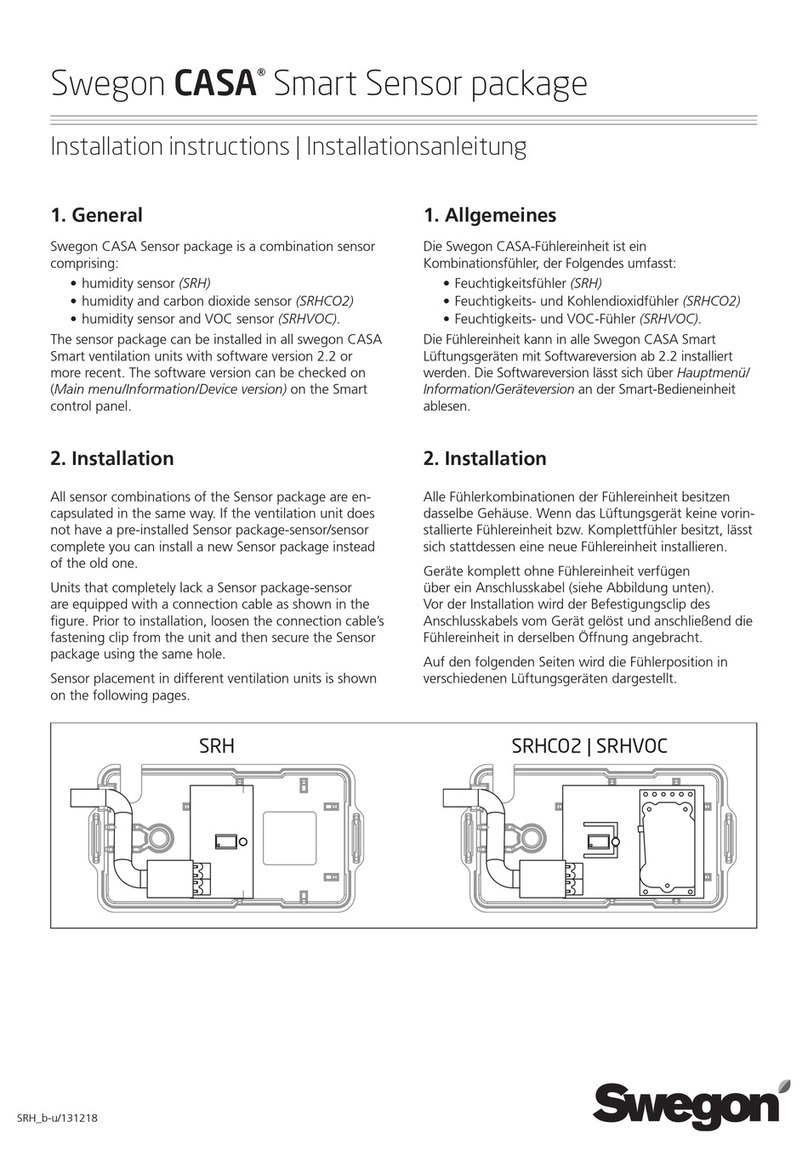 Swegon CASA Smart Sensor installation instructions