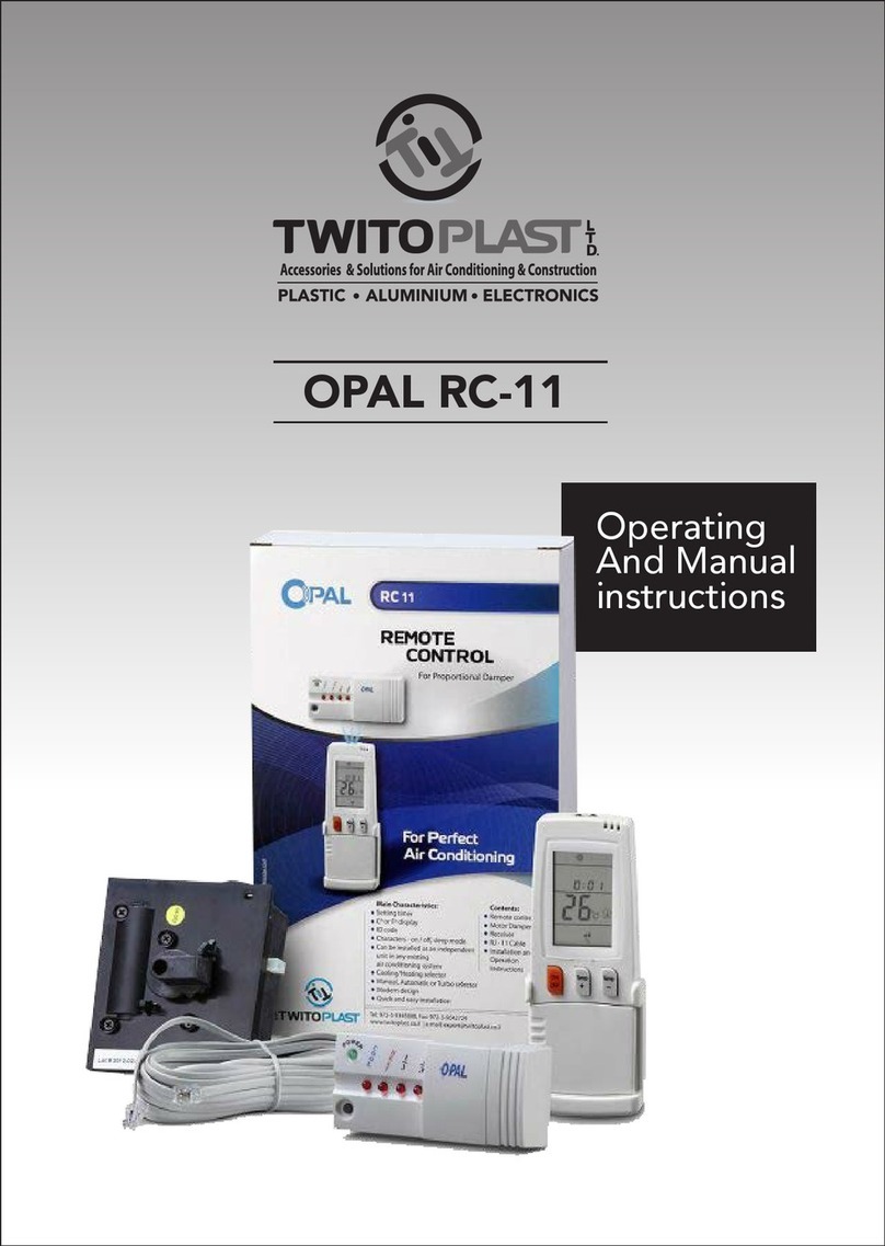 Twitoplast OPAL RC-11 Operating And Manual instructions