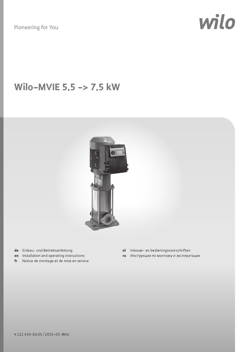 Wilo Wilo-MVIE Series Installation and operating instructions