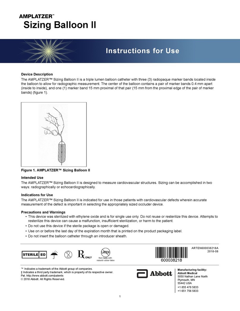 Abbott AMPLATZER Sizing Balloon II Series Instructions for use Abbott AMPLATZER Sizing Balloon II Series Instructions for use