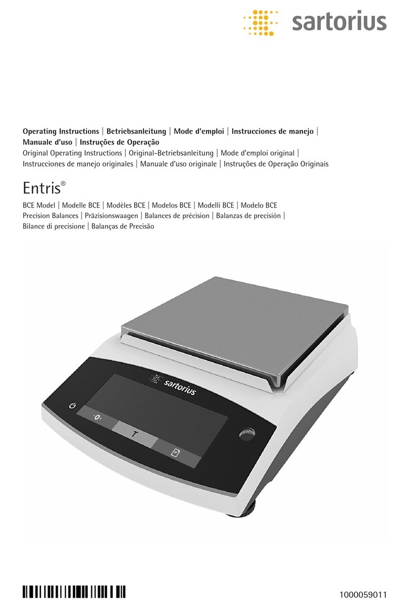 Sartorius Entris BCE Series User manual