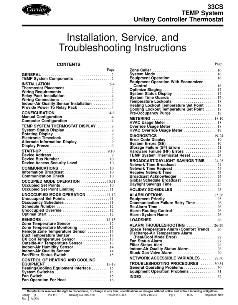 Carrier 33CS Manual