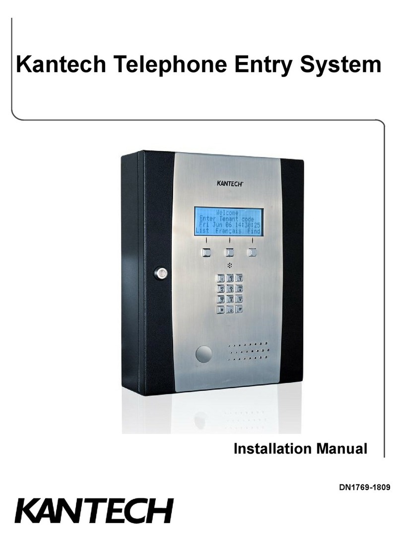 Kantech Telephone Entry System installation manual