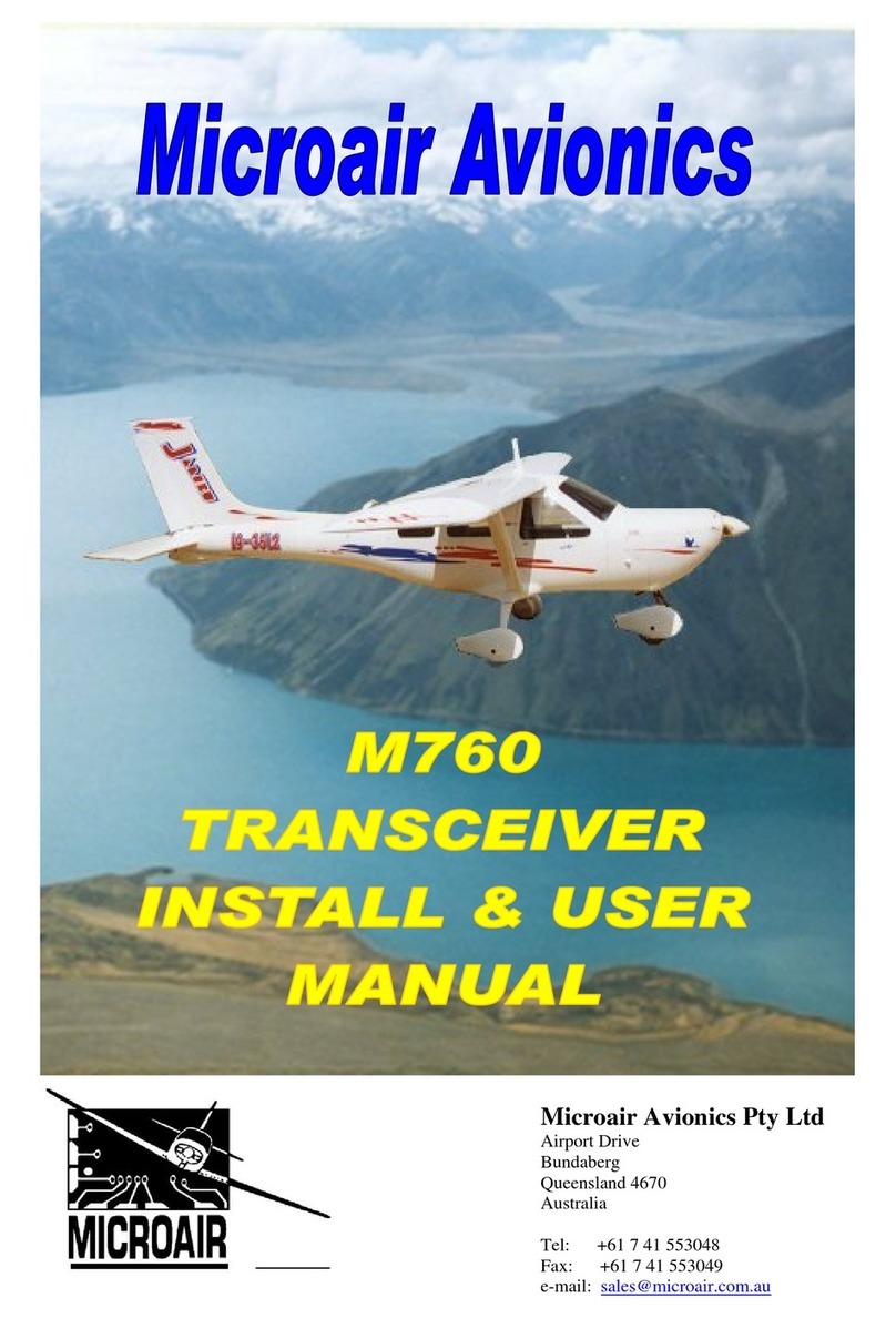 MicroAir Avionics M760 Install & user manual