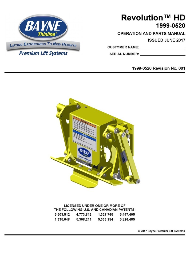 Bayne Revolution HD 1999-0520 Operation and parts manual