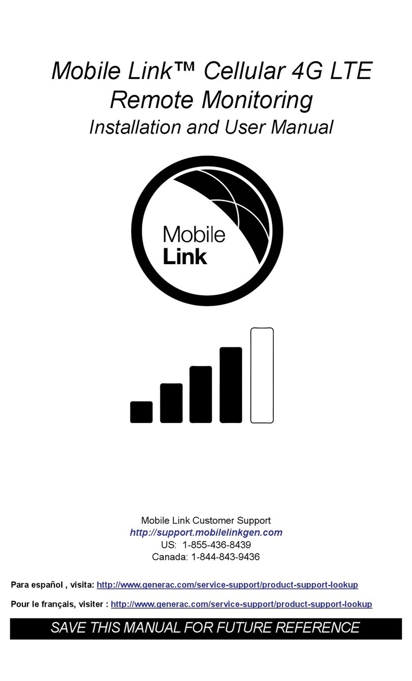 Generac Power Systems Mobile Link Unit Installation and user manual