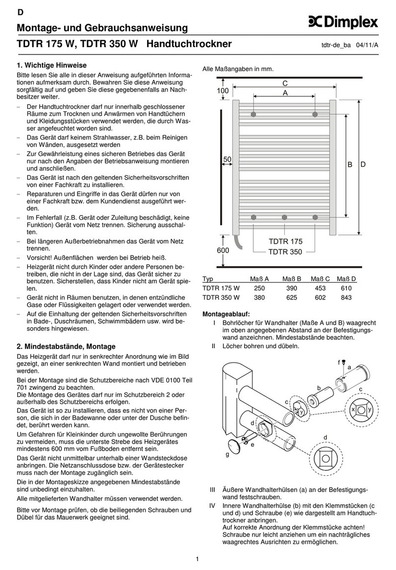 Dimplex TDTR 175 W User manual