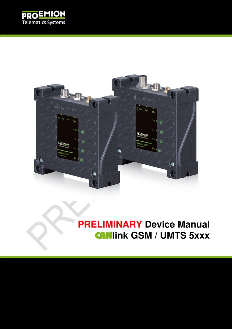 PROEMION CanLink GSM 5 Series User manual
