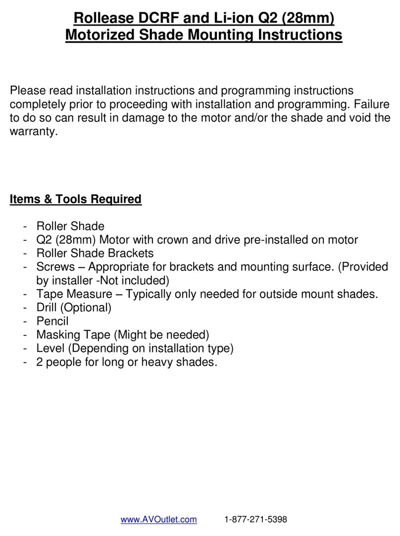 rollease acmeda Q2 DCRF Mounting instructions