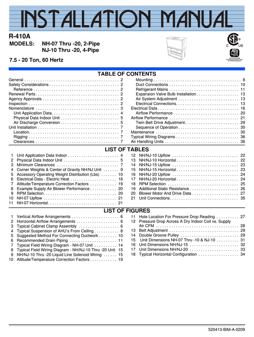 Johnson Controls NH-07 Series User manual