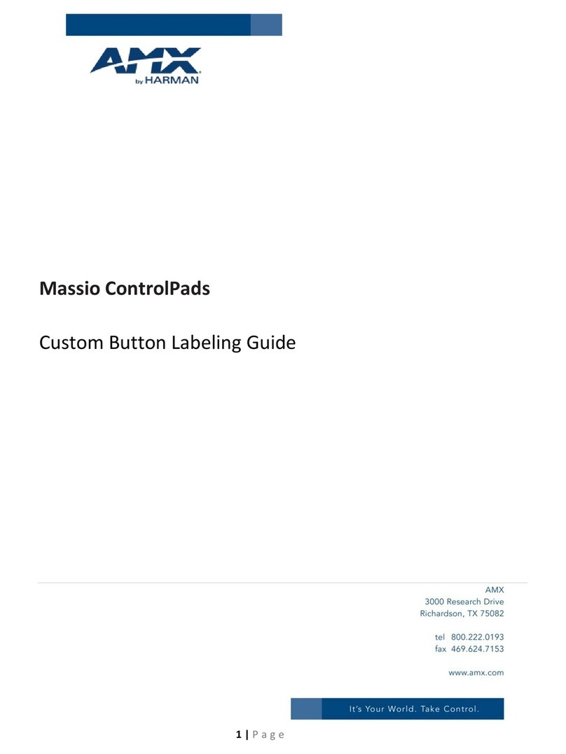 Harman AMX Massio MCP-106 User manual