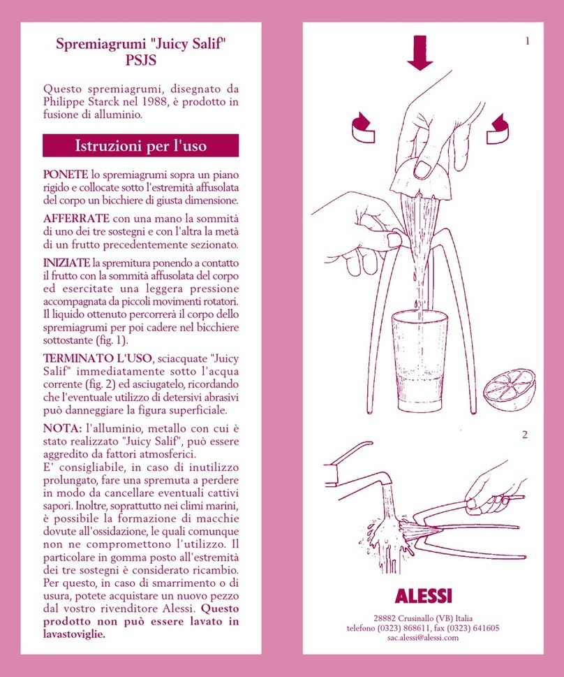 Alessi Juicy Salif Instructions for use