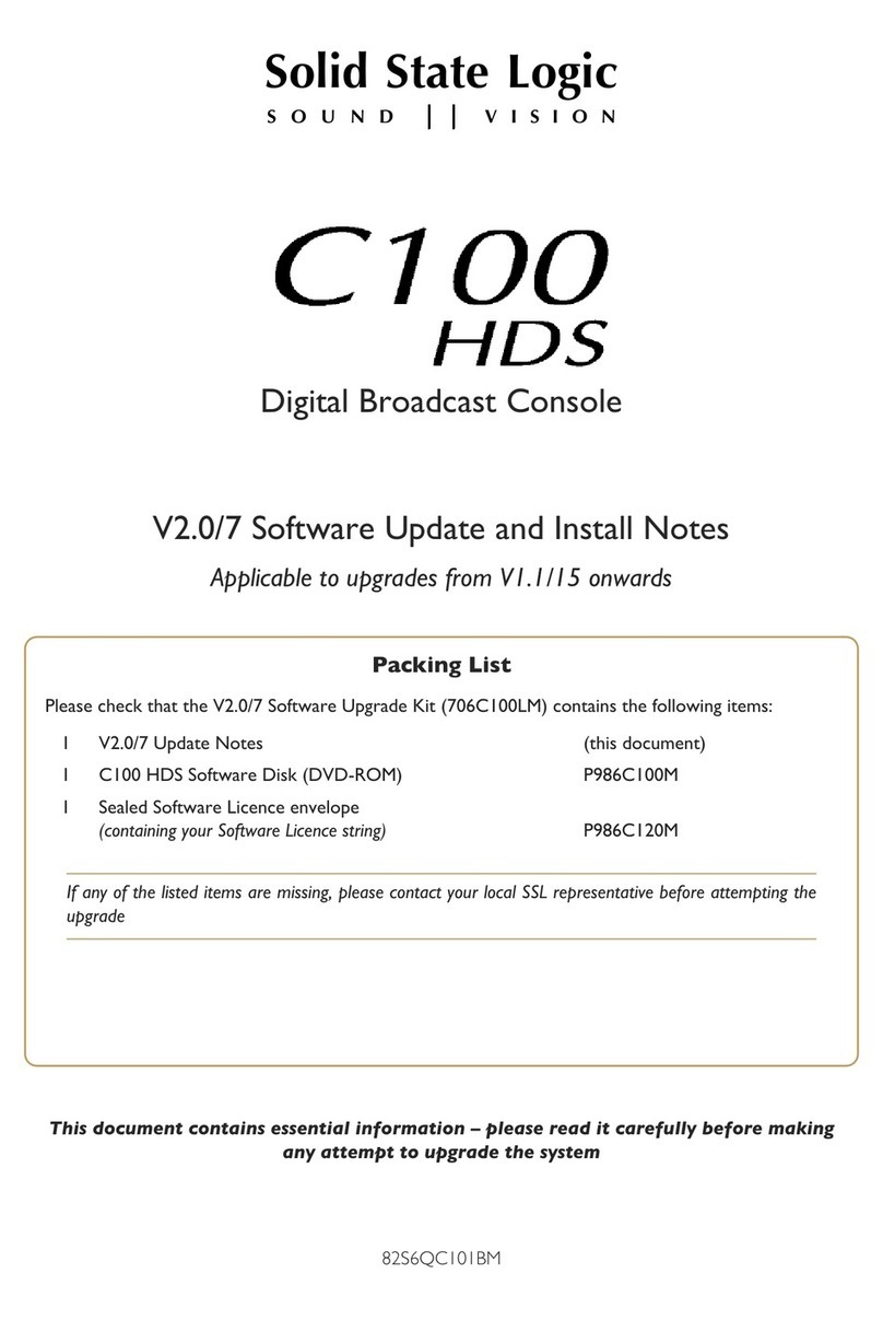 Solid State Logic C100 HDS Technical manual