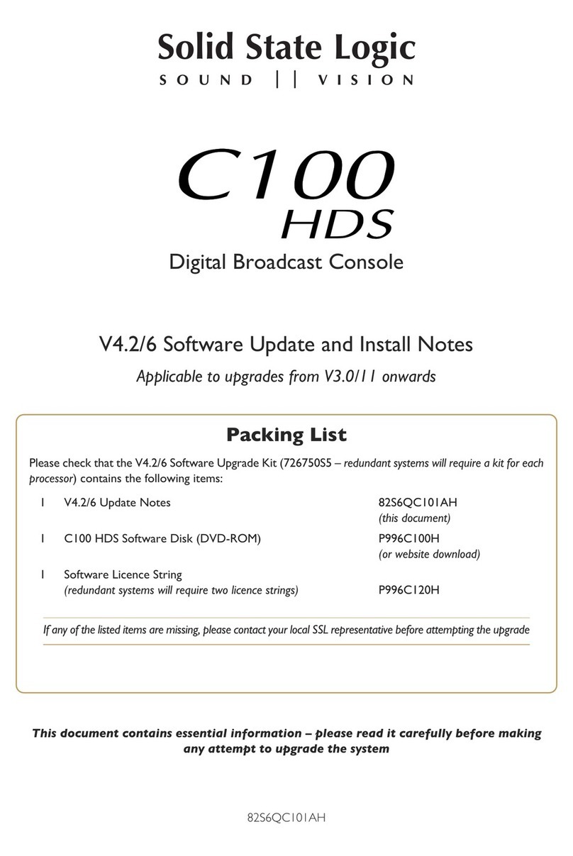Solid State Logic C100 HDS Technical manual