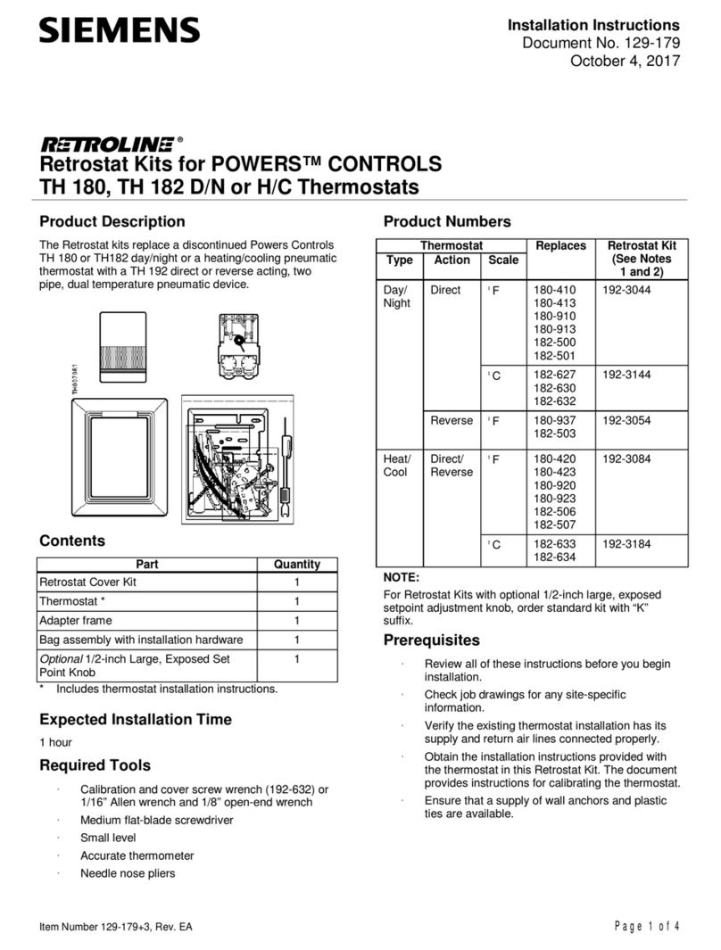 Siemens TH 180 installation instructions