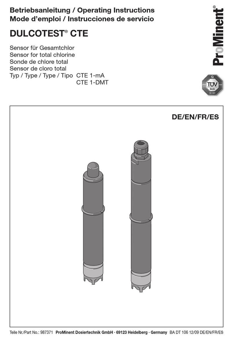 ProMinent DULCOTEST CTE Series operating instructions