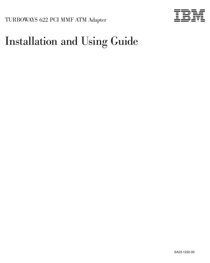 IBM TURBOWAYS 622 PCI MMF ATM Installation and using guide