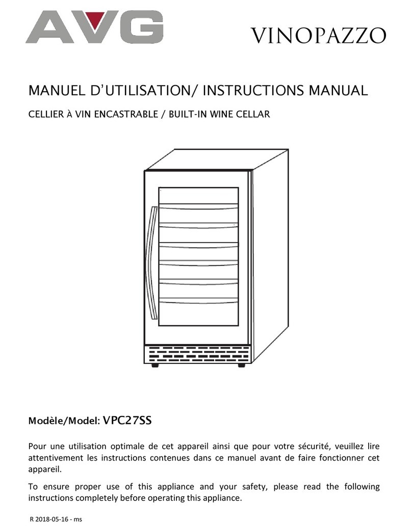 AVG VINOPAZZO VPC27SS instruction manual