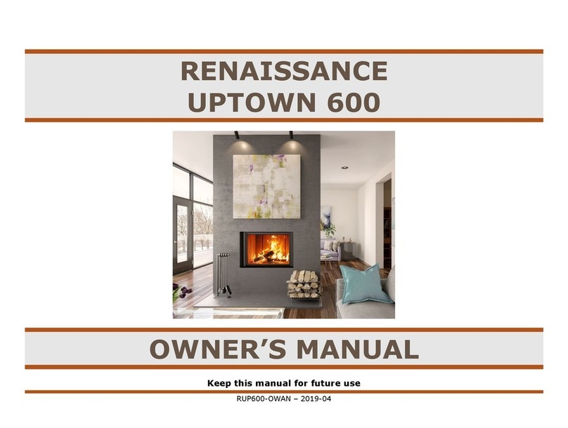 Renaissance Fireplaces UPTOWN 600 owner's manual