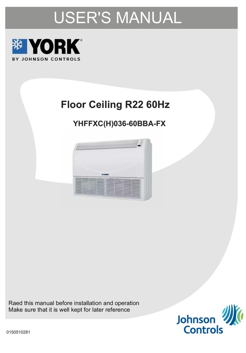 Johnson Controls York YHFFXC(H)036-60BBA-FX User manual