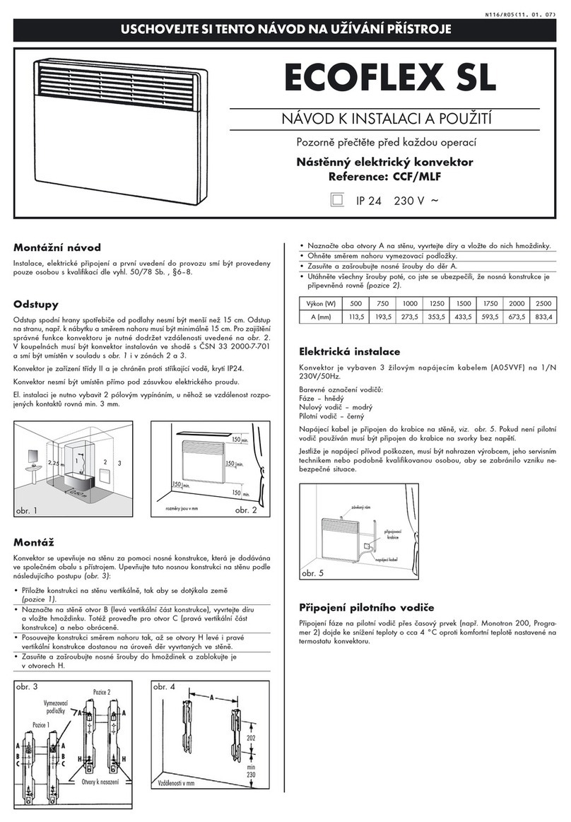 Fenix ECOFLEX SL Series Installation and operating instructions
