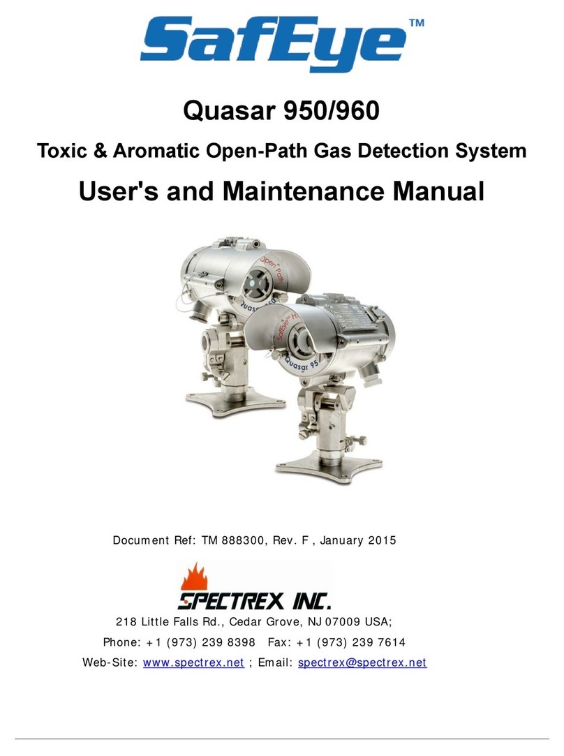 Spectrex SafEye Quasar 950 User and maintenance manual