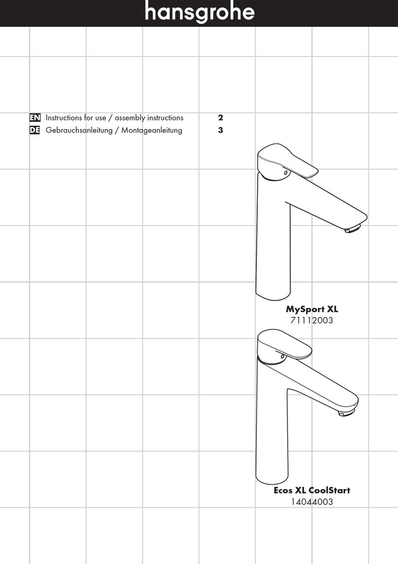 Hans Grohe Ecos XL CoolStart User manual Hans Grohe Ecos XL CoolStart User manual