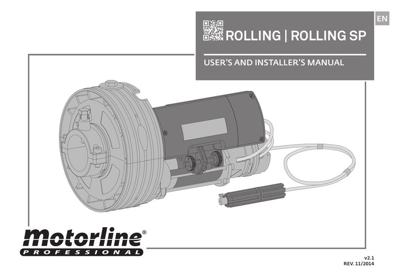 Motorline professional ROLLING Series User's and installer's manual
