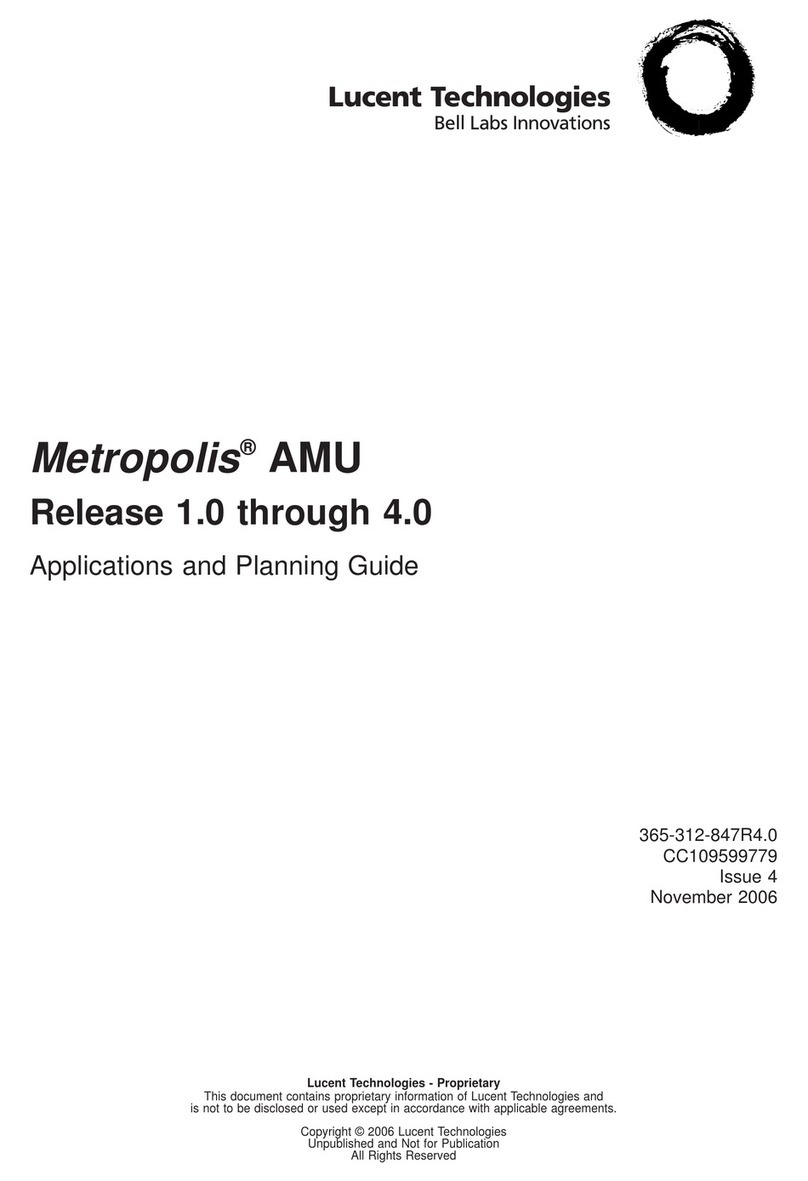 Lucent Technologies Metropolis AMU 2m/4o Applications and Planning Guide