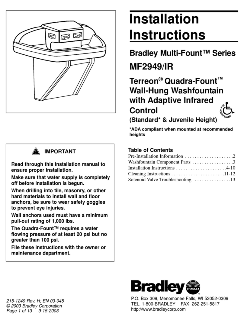 Bradley Terreon Multi-Fount Series installation instructions Bradley Terreon Multi-Fount Series installation instructions