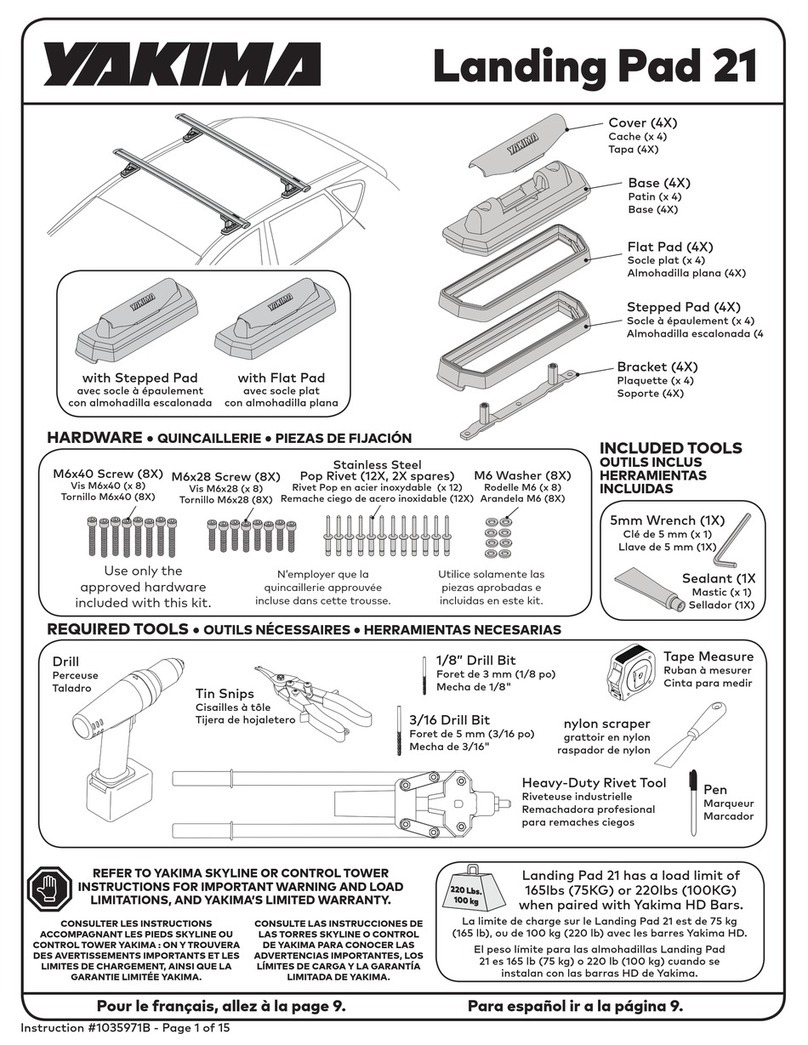 Yakima Landing Pad 21 User manual