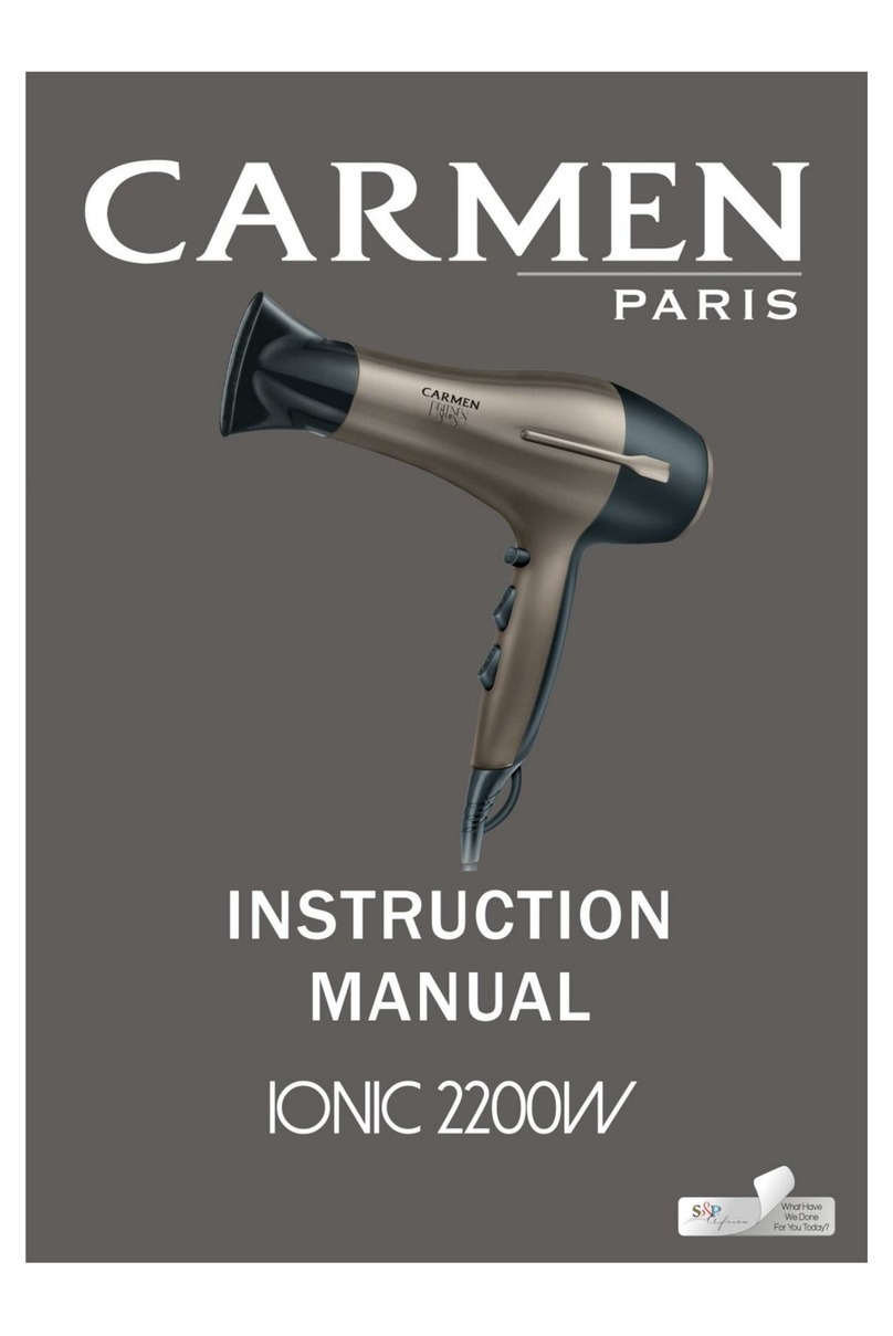 Carmen IONIC 2200W instruction manual