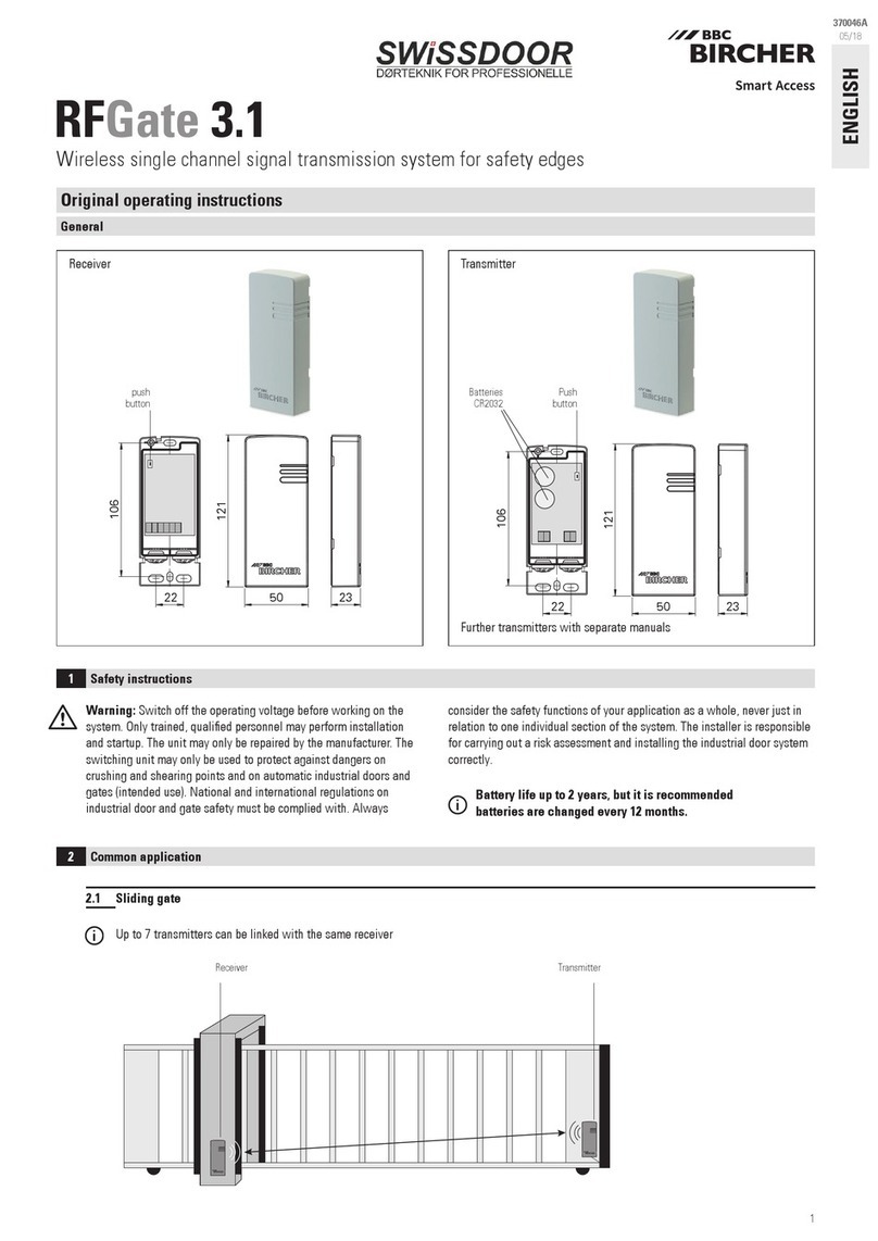 BBC Bircher Swissdoor RFGate 3.1 370046A User manual