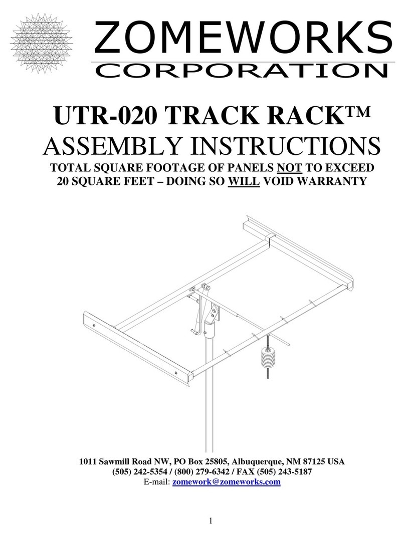 ZOMEWORKS UTR-020 TRACK RACK Assembly instructions ZOMEWORKS UTR-020 TRACK RACK Assembly instructions