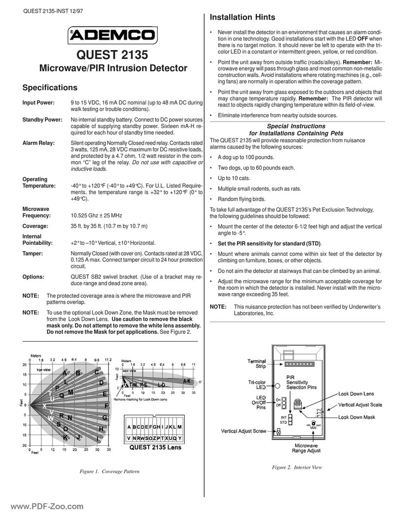 ADEMCO QUEST 2135 User manual ADEMCO QUEST 2135 User manual