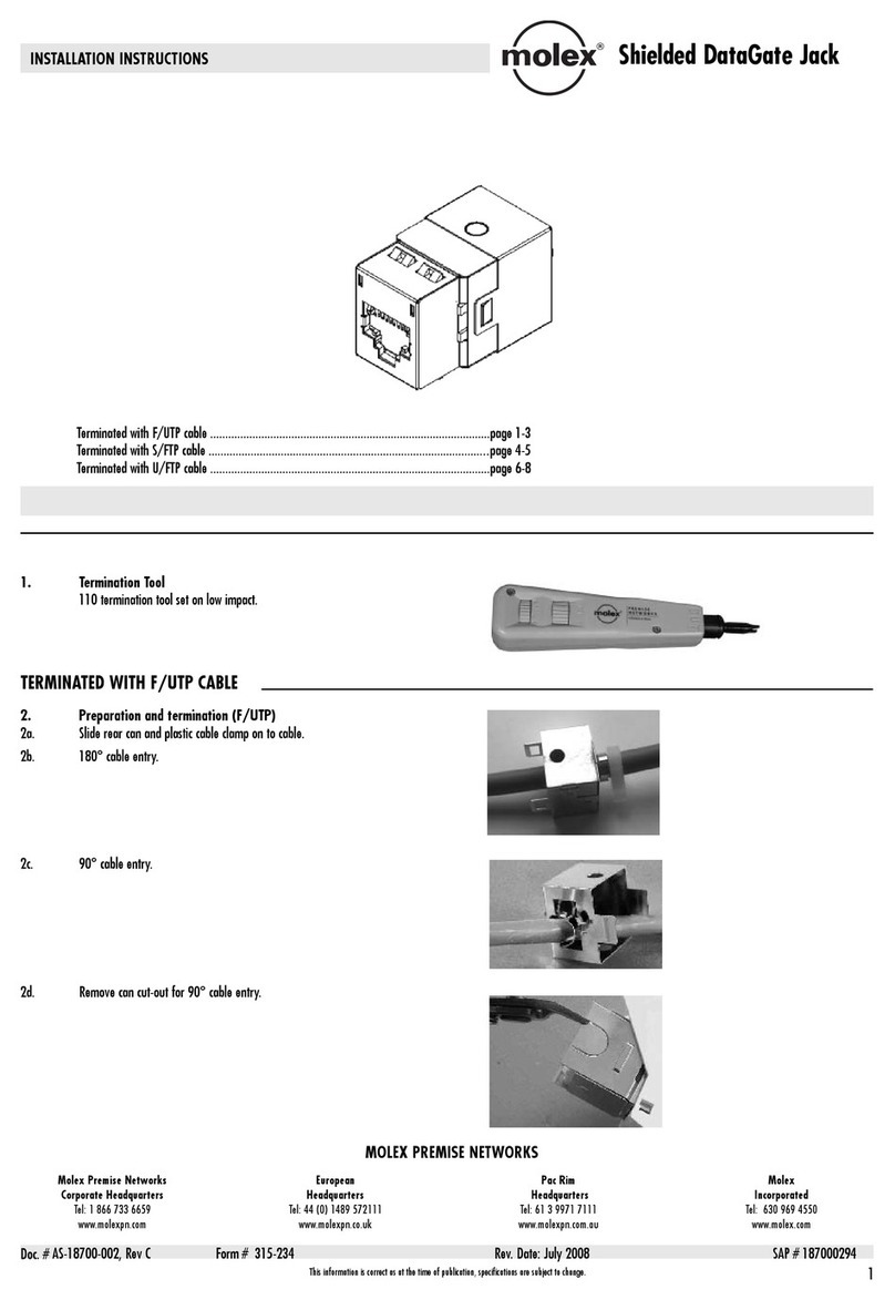 molex Shielded DataGate User manual molex Shielded DataGate User manual