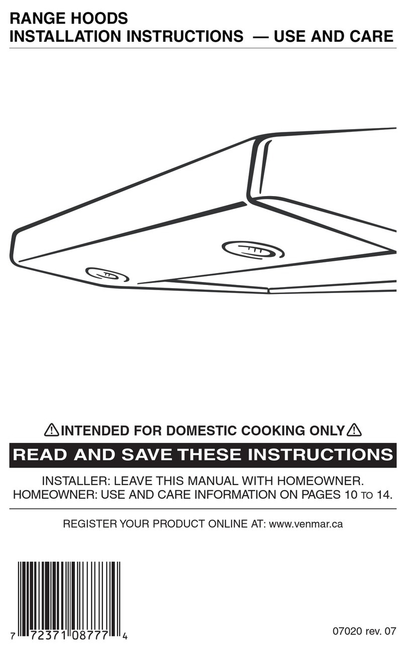 Venmar C600E30WH Owner's manual