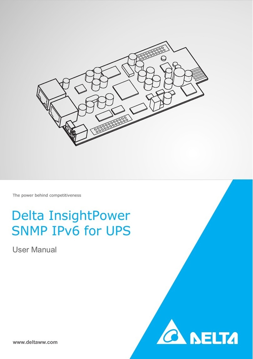 Delta InsightPower SNMP IPv6 for UPS User manual