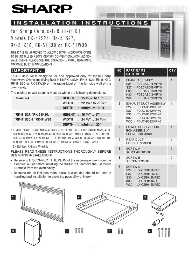 Sharp Carousel RK-42S24 User manual