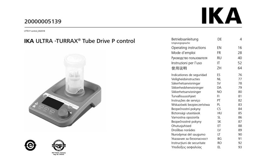 IKA ULTRA -TURRAX Tube Drive P control User manual