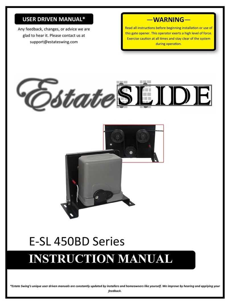 Estate Slide E-SL 450BD Series instruction manual