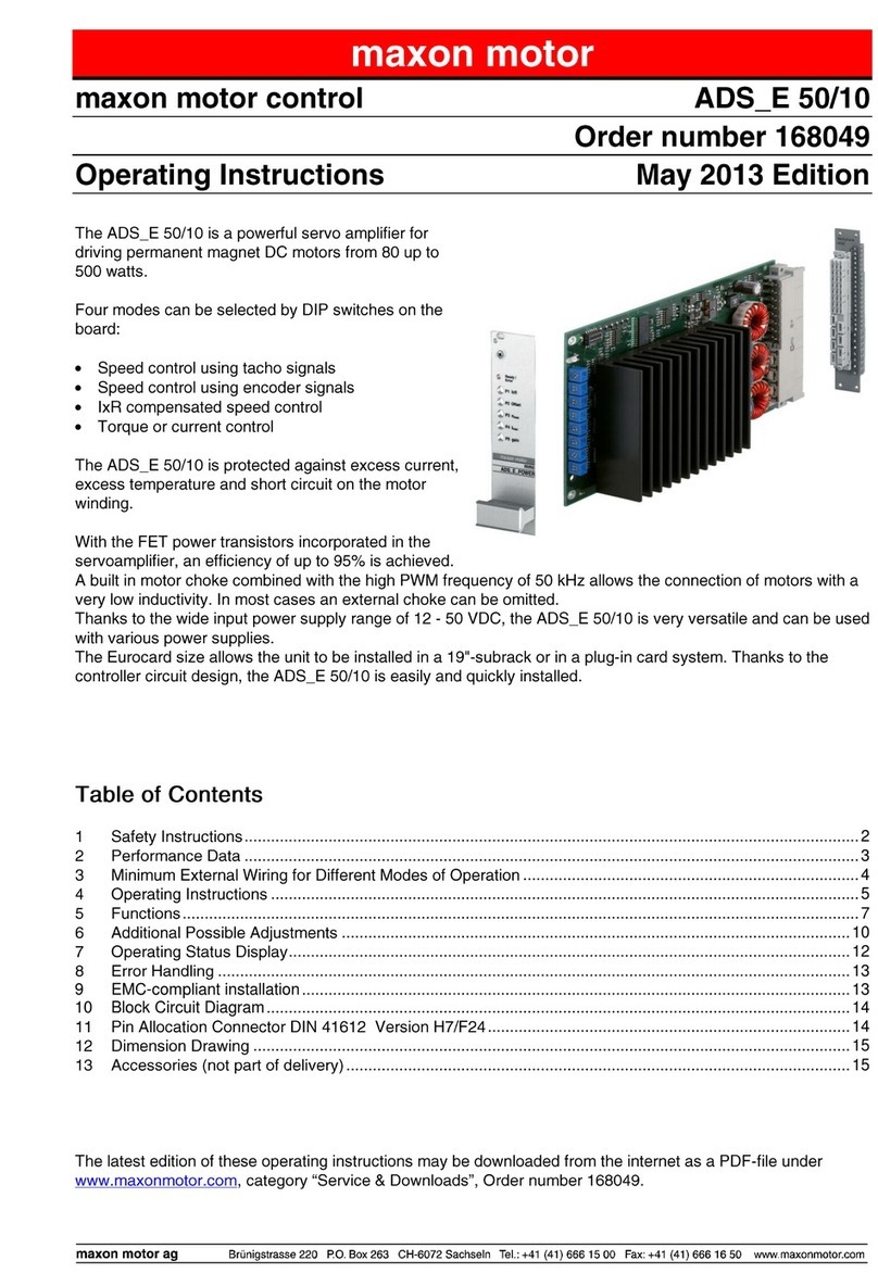 maxon motor ADS_E 50/10 operating instructions